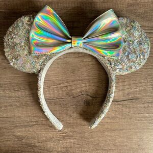 Silver Mickey Mouse ears headband from Walt Disney World
